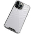 White Carbon Fiber Specialty Texture Material iPhone 15 Pro Clear Case